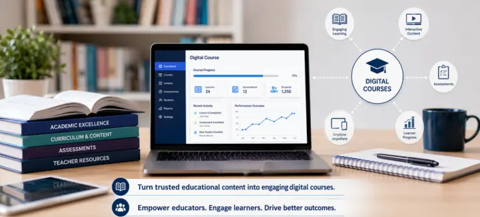 How Publishers Can Successfully Sell Digital Courses Educational publisher selling digital courses through a learning management system